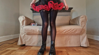 Masturbating my wide open pierced strreched out pussy