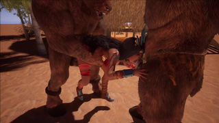 2 Massive furry cocks double penetration teen (with POV)