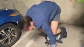 Public LA Garage BallBusting Kicking after Busy Hockey Game