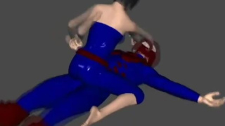 Spidergirl mistress femdom mixed fight superhero 3d Part 2
