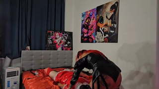 Mistress Selena spanks, pegs and throat fucks her Whore. Femdom without borders!