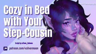 Cozy in bed with your Step-Cousin [3Dio] [ASMR Roleplay] [Gentle Femdom]
