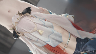 ????GenshinImpact Nilou Cosplaying Femdom blowjob and cowgirl creampie.