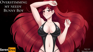 Overstimming my needy bunny boy [Hard F Dom]