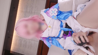 ????✨【aliceholic13】Honkai:Star Rail　March 7th Cosplaying Femdom handjob cumshot video.