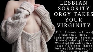 F4F ASMR Audio Porn for women Sorority Sisters take your virginity in ritualistic fashion FtL