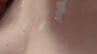 Husband Licking Lovers cum off Hotwife's chest