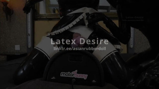Latex maid on a Sybian Rubber Mistress Asian