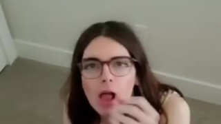 Trans Girl sucks your cock at the gym