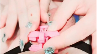 (Better horazontal Edit) Anal for my Chastity Cage Sissy Slut! DRAGON DILDO CUM SHOT!!!