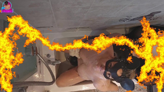 Femdom Shower Slave Orgasm BDSM Real Homemade Bondage Task Training Chastity Facesitting Cum Milf