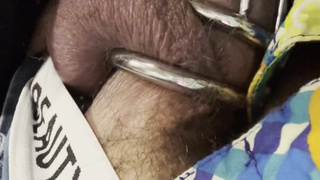 Femdom sissy chastity cage blowjob tease