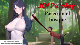 JOI Anal Petplay, te saco a pasear con correa.