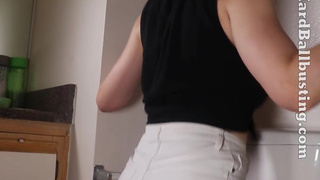 Miss Lana Balls between Toilet Seat Ball Flatten Full Weight Till Cum