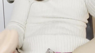 Chastity Sissy Cums from Ball Busting