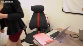 AB113 The ending of theft OL- cumshot edging (Chinese and English subtitles)