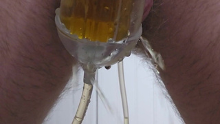 Chastity catheter enema butt plug