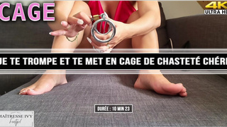 #617 - Je te trompe et te met en cage de chasteté chéri 4K