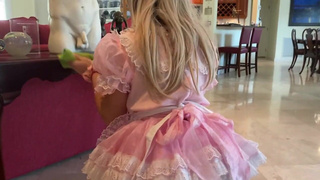 Sasha Star Sissy Maid Dusts for Daddy POV