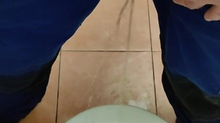 Sissy slut at work wants to pee like a boy, and she has epic fails.
