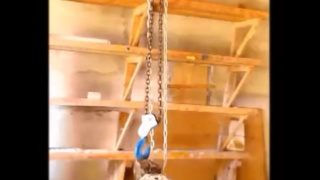 VOST engl - Semi-suspension for this naked inferior and chaste submissive.