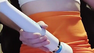 Cumming in chastity with vibrator