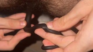 Putting my anal plug with my chastity cage gives me pleasure