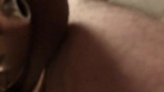 Hot guy bends over so you can see his big cock in a tiny chastity