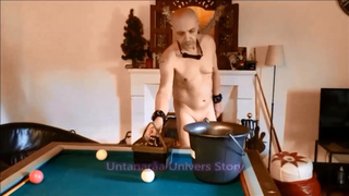 VOST engl - Play with this naked and chaste submissive inferior.