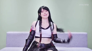 FEMDOM Role-Play: Tifa Lockhart ruined your orgasm and let you cum only if you'll wedgie yourself
