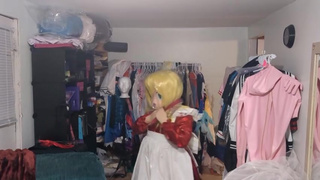 Kigurumi Layered Breathplay Cosplay Holographic pvc plastic dress