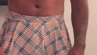 Smallest chastity!! Inverted my sissy penis into body