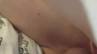 Sissy crossdresser getting small white old cock in her sissy pussy