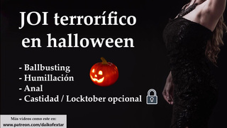 JOI terrorífico halloween. Anal, ballbusting, humillación...