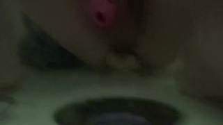 Sissy dildo shower
