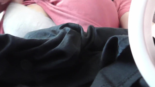 Sissy Piss & Cum in Chastity Cage at Mall's Bathroom