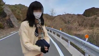 I took off my skirt and panties in school uniform and took a walk.