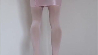 Tranny in red panty training...