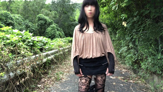 [Crossdresser] A little exposed on the abandoned road. 2