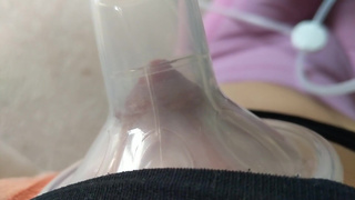 Sissy wearing breast pumps to learn to lactate part 1