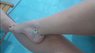 Mistress Darkshine plays with Slave Chastity Key Compilation Pics and Video