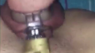 Cuckold sissy teased while in chastity