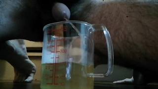 I measured the amount of pee.