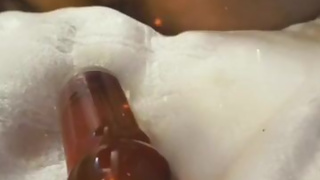 Sexy Blonde Teen Trap Fucks Anal With Dildo in Lingerie