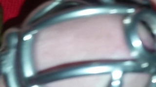 Sissy Cuckold In Chastity Milking Hes Little Clit