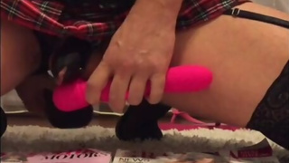 Sissy cum locked up and lick eat cum from a magazine