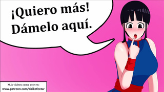 JOI hentai con Chichi (Milk). Ella quiere mucho semen (2 veces).