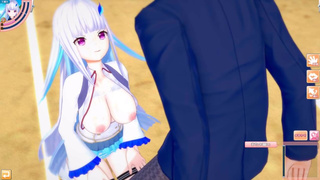 [Hentai Game Koikatsu! ]Have sex with Big tits Vtuber Lize Helesta.3DCG Erotic Anime Video.