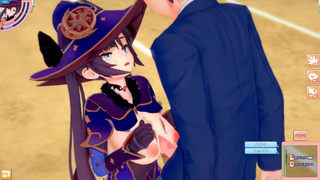 [Hentai Game Koikatsu! ]Have sex with Big tits Genshin Impact Mona.3DCG Erotic Anime Video.