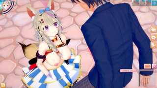 [Hentai Game Koikatsu! ]Have sex with Big tits Vtuber Omaru Polka.3DCG Erotic Anime Video.